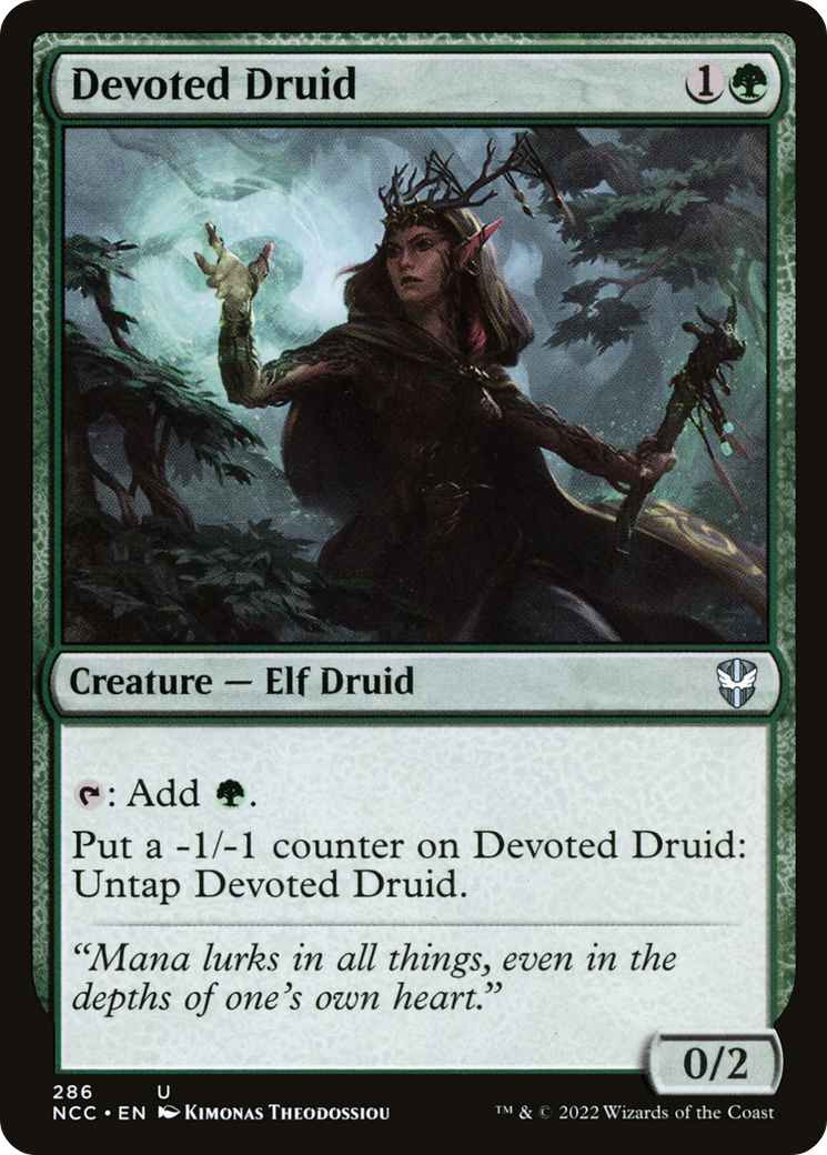 Devoted Druid (NCC-286) - New Capenna Commander - Premium MTG Single from Wizards of the Coast - Just $0.25! Shop now at Game Crave Tournament Store