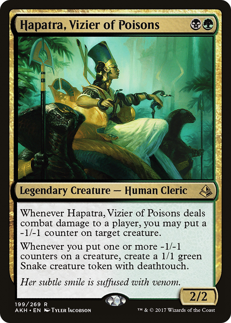 Hapatra, Vizier of Poisons (AKH-199) - Amonkhet - Premium MTG Single from Wizards of the Coast - Just $0.21! Shop now at Game Crave Tournament Store