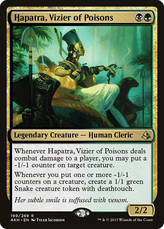 Hapatra, Vizier of Poisons (AKH-199) - Amonkhet - Premium MTG Single from Wizards of the Coast - Just $0.21! Shop now at Game Crave Tournament Store