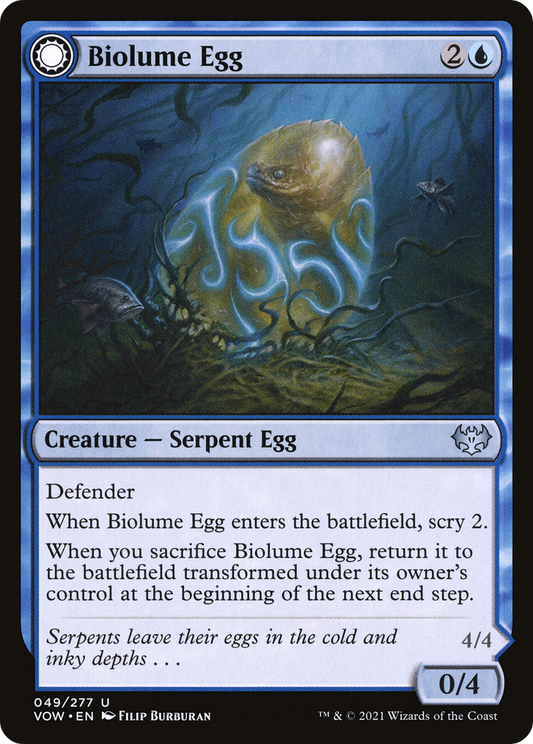 Biolume Egg // Biolume Serpent (VOW-049) - Innistrad: Crimson Vow: (Double Faced Transform) - Premium MTG Single from Wizards of the Coast - Just $0.08! Shop now at Game Crave Tournament Store