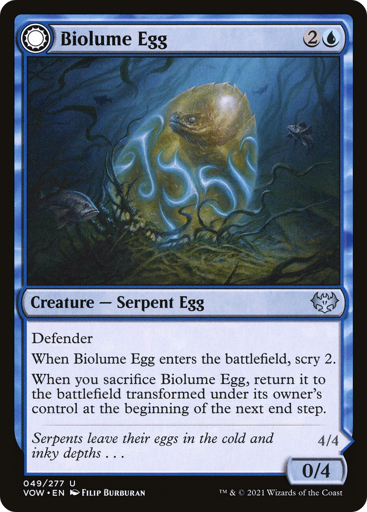 Biolume Egg // Biolume Serpent (VOW-049) - Innistrad: Crimson Vow: (Double Faced Transform) Foil - Premium MTG Single from Wizards of the Coast - Just $0.08! Shop now at Game Crave Tournament Store