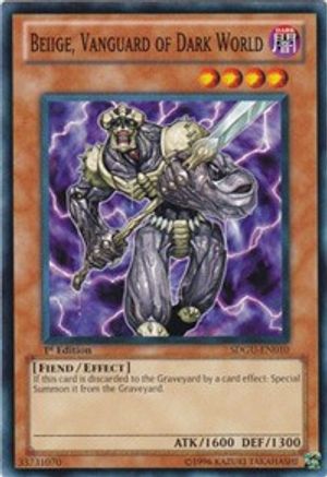Beiige, Vanguard of Dark World (SDGU-EN010) - Structure Deck: Gates of the Underworld 1st Edition - Premium Yugioh Single from Konami - Just $0.25! Shop now at Game Crave Tournament Store