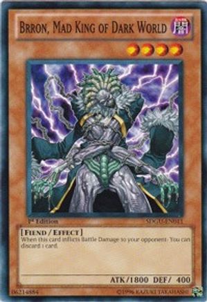 Brron, Mad King of Dark World (SDGU-EN011) - Structure Deck: Gates of the Underworld Unlimited - Premium Yugioh Single from Konami - Just $0.08! Shop now at Game Crave Tournament Store
