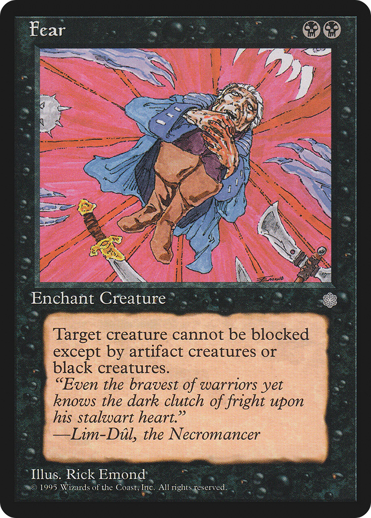 Fear (ICE-124) - Ice Age - Premium MTG Single from Wizards of the Coast - Just $0.08! Shop now at Game Crave Tournament Store