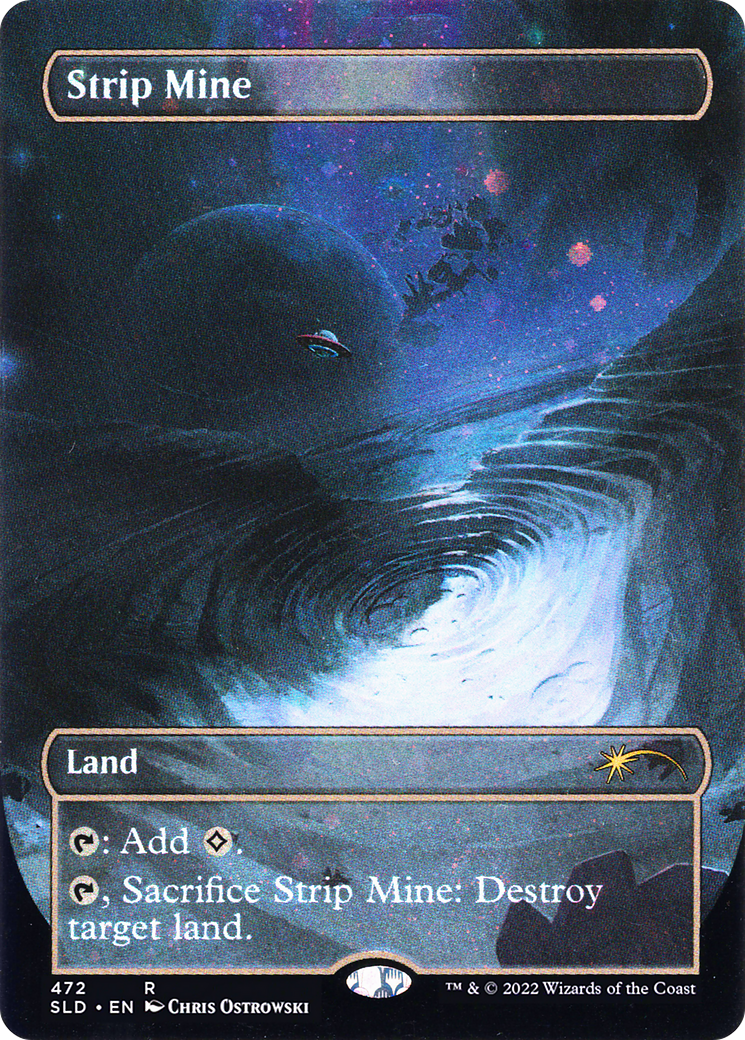Strip Mine (SLD-472) - Secret Lair Drop (Borderless) Foil - Premium MTG Single from Wizards of the Coast - Just $14.90! Shop now at Game Crave Tournament Store