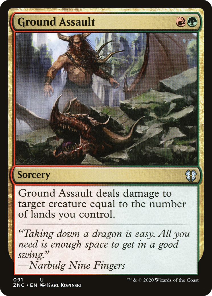 Ground Assault (ZNC-091) - Zendikar Rising Commander - Premium MTG Single from Wizards of the Coast - Just $0.13! Shop now at Game Crave Tournament Store