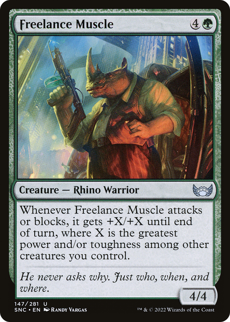 Freelance Muscle (SNC-147) - Streets of New Capenna - Premium MTG Single from Wizards of the Coast - Just $0.08! Shop now at Game Crave Tournament Store
