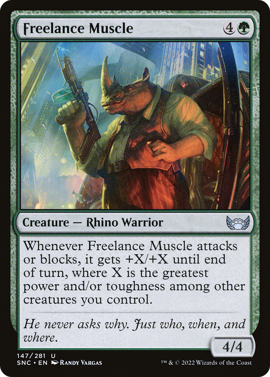 Freelance Muscle (SNC-147) - Streets of New Capenna - Premium MTG Single from Wizards of the Coast - Just $0.08! Shop now at Game Crave Tournament Store