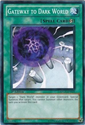 Gateway to Dark World (SDGU-EN025) - Structure Deck: Gates of the Underworld Unlimited - Premium Yugioh Single from Konami - Just $0.25! Shop now at Game Crave Tournament Store