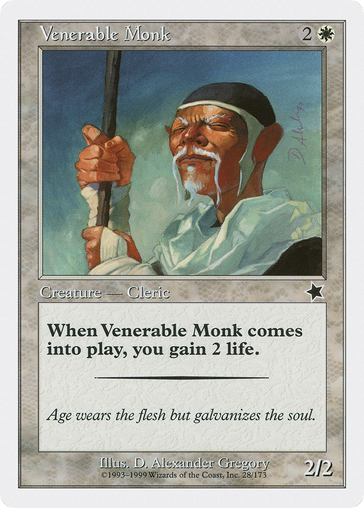 Venerable Monk (S99-028) - Starter 1999 - Premium MTG Single from Wizards of the Coast - Just $0.25! Shop now at Game Crave Tournament Store