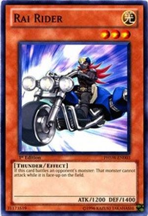 Rai Rider (PHSW-EN003) - Photon Shockwave Unlimited - Premium Yugioh Single from Konami - Just $0.25! Shop now at Game Crave Tournament Store