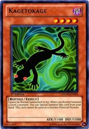 Kagetokage (PHSW-EN005) - Photon Shockwave 1st Edition - Premium Yugioh Single from Konami - Just $0.29! Shop now at Game Crave Tournament Store