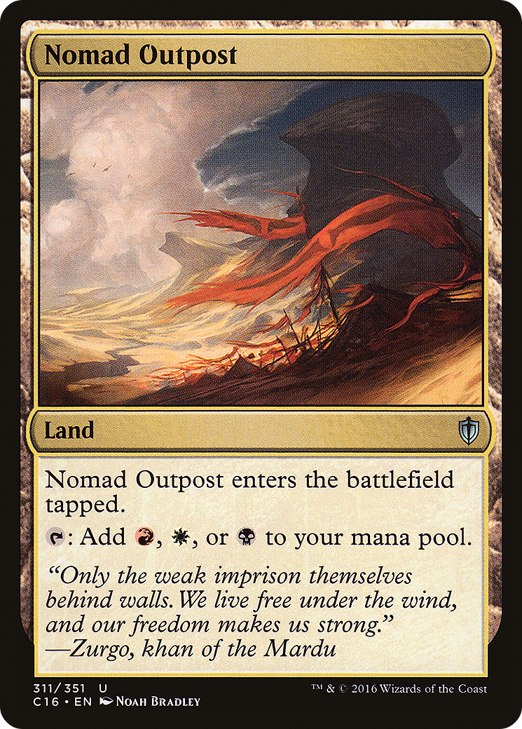 Nomad Outpost (C16-311) - Commander 2016 - Premium MTG Single from Wizards of the Coast - Just $0.12! Shop now at Game Crave Tournament Store