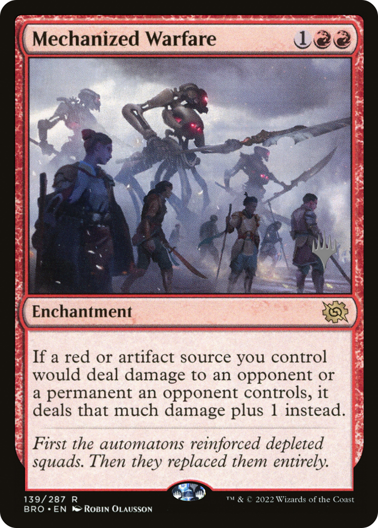Mechanized Warfare (PBRO-139P) - The Brothers' War Promos Foil - Premium MTG Single from Wizards of the Coast - Just $0.13! Shop now at Game Crave Tournament Store
