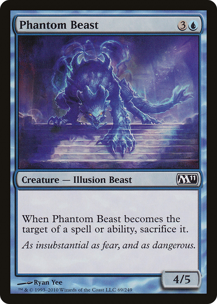 Phantom Beast (M11-069) - Magic 2011 Foil - Premium MTG Single from Wizards of the Coast - Just $0.08! Shop now at Game Crave Tournament Store