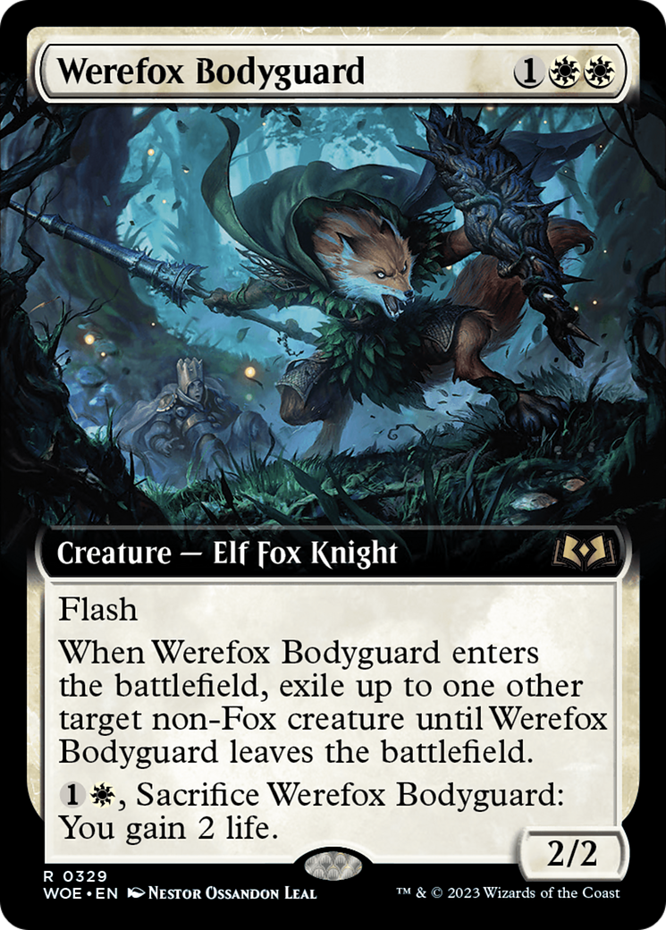 Werefox Bodyguard (WOE-329) - Wilds of Eldraine: (Extended Art) - Premium MTG Single from Wizards of the Coast - Just $0.30! Shop now at Game Crave Tournament Store