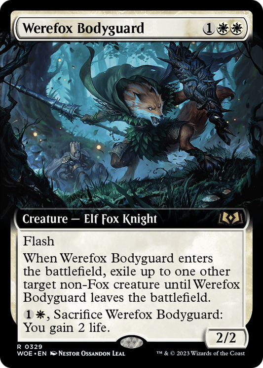 Werefox Bodyguard (WOE-329) - Wilds of Eldraine: (Extended Art) - Premium MTG Single from Wizards of the Coast - Just $0.30! Shop now at Game Crave Tournament Store