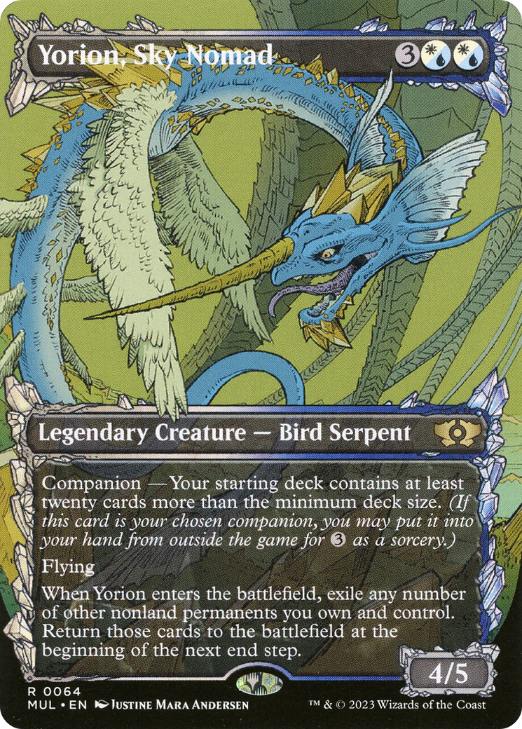 Yorion, Sky Nomad (MUL-064) - Multiverse Legends: (Showcase) (Borderless) Foil - Premium MTG Single from Wizards of the Coast - Just $0.10! Shop now at Game Crave Tournament Store