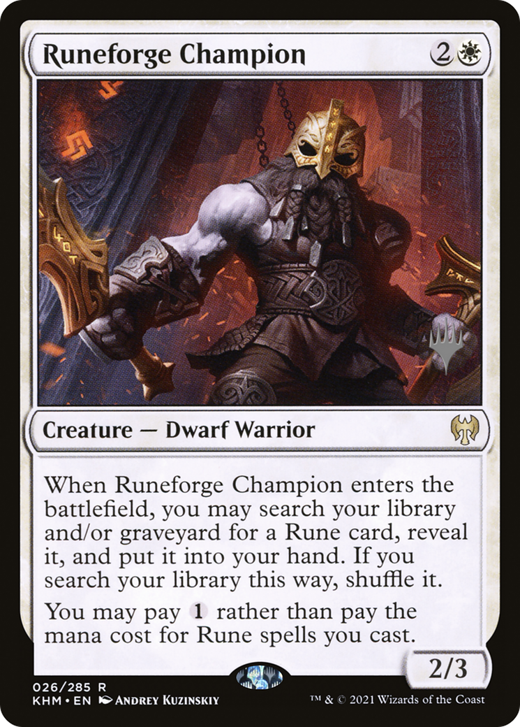 Runeforge Champion (PKHM-26P) - Kaldheim Promos - Premium MTG Single from Wizards of the Coast - Just $0.25! Shop now at Game Crave Tournament Store