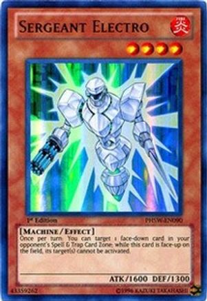 Sergeant Electro (PHSW-EN090) - Photon Shockwave Unlimited - Premium Yugioh Single from Konami - Just $0.25! Shop now at Game Crave Tournament Store