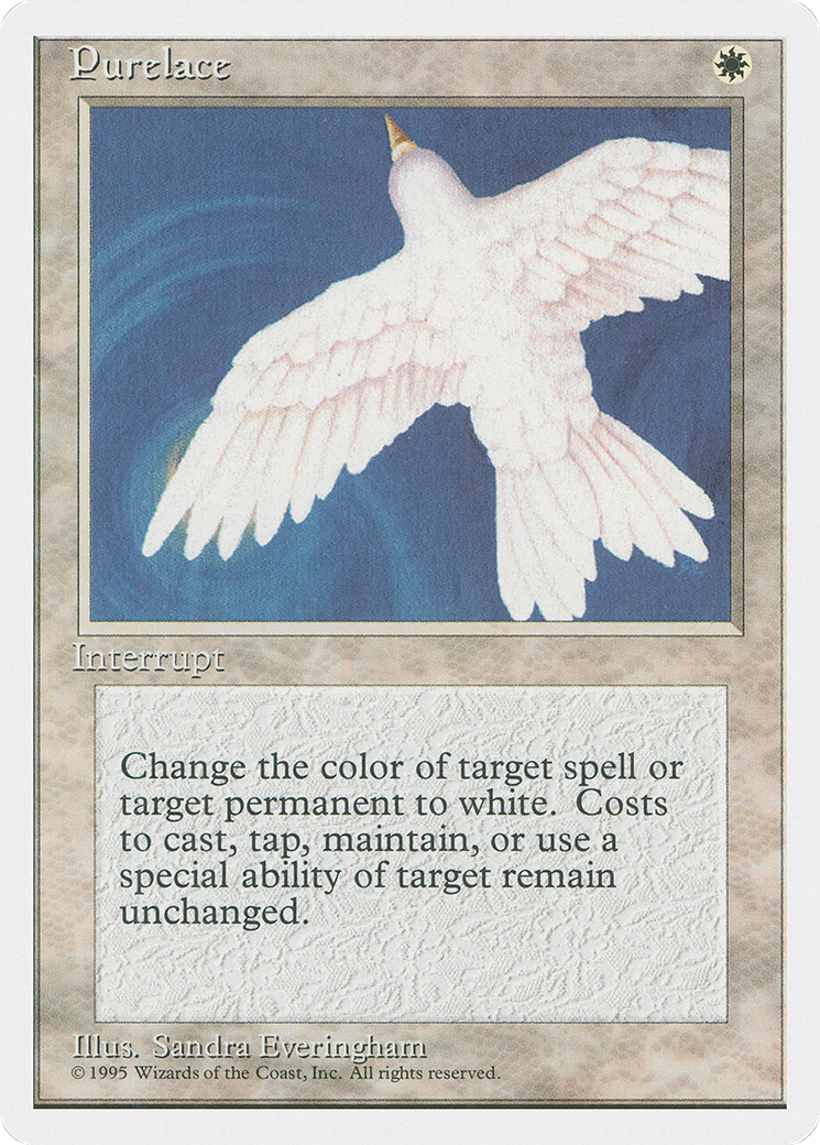 Purelace (4ED-043) - Fourth Edition - Premium MTG Single from Wizards of the Coast - Just $0.08! Shop now at Game Crave Tournament Store