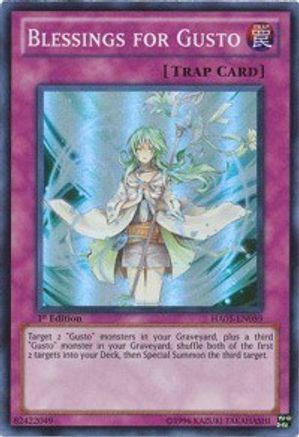 Blessings for Gusto (HA05-EN059) - Hidden Arsenal 5: Steelswarm Invasion Unlimited - Premium Yugioh Single from Konami - Just $0.25! Shop now at Game Crave Tournament Store