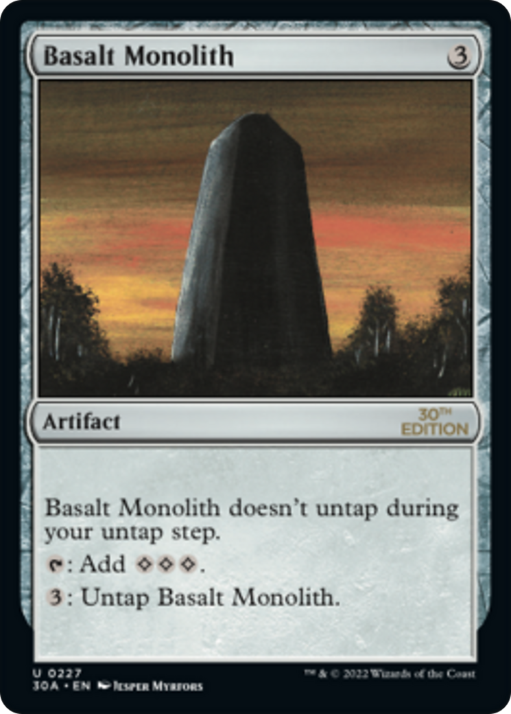 Basalt Monolith (30A-227) - 30th Anniversary Edition - Premium MTG Single from Wizards of the Coast - Just $4.84! Shop now at Game Crave Tournament Store