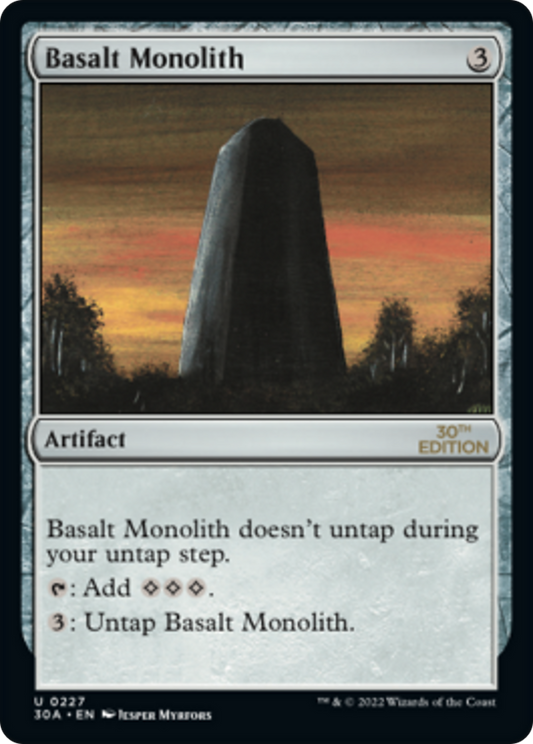 Basalt Monolith (30A-227) - 30th Anniversary Edition - Premium MTG Single from Wizards of the Coast - Just $4.84! Shop now at Game Crave Tournament Store