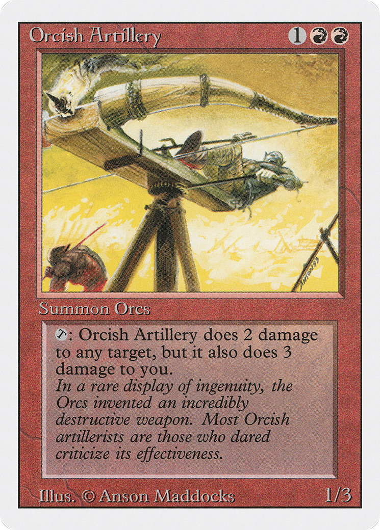 Orcish Artillery (3ED-168) - Revised Edition - Premium MTG Single from Wizards of the Coast - Just $0.08! Shop now at Game Crave Tournament Store
