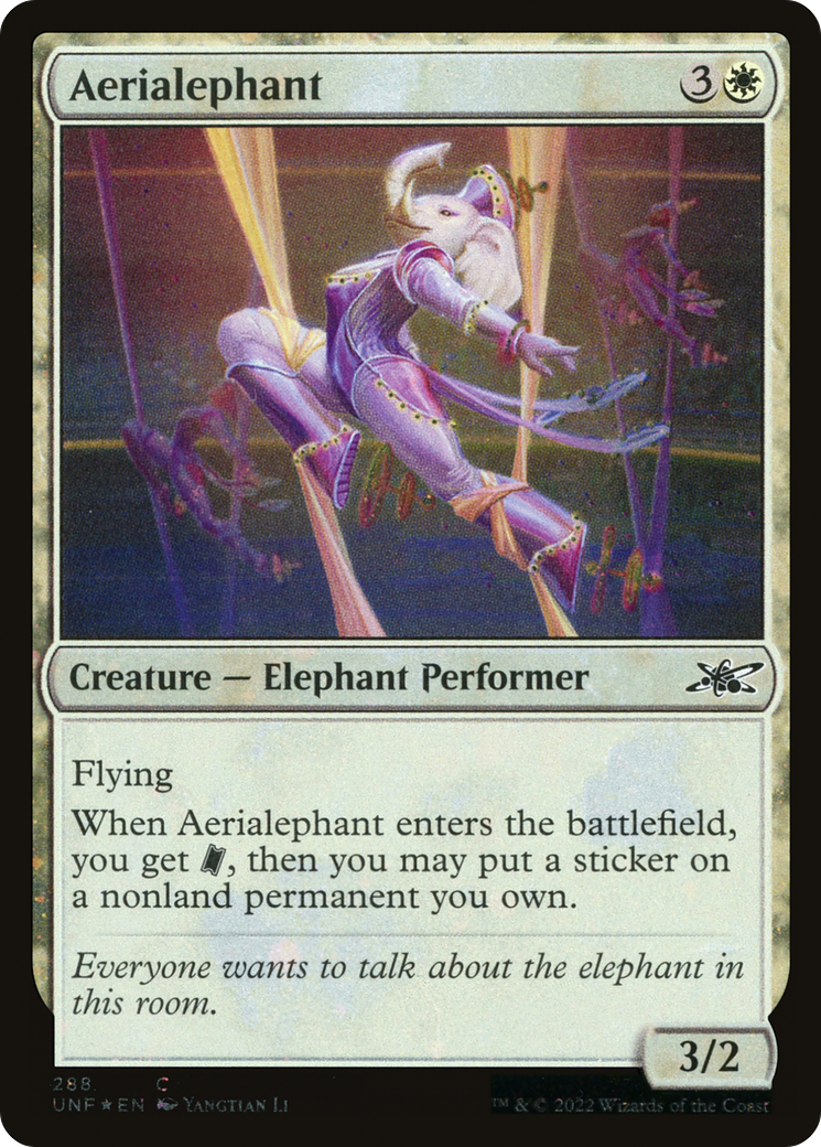 Aerialephant (UNF-288) - Unfinity Foil - Premium MTG Single from Wizards of the Coast - Just $0.08! Shop now at Game Crave Tournament Store