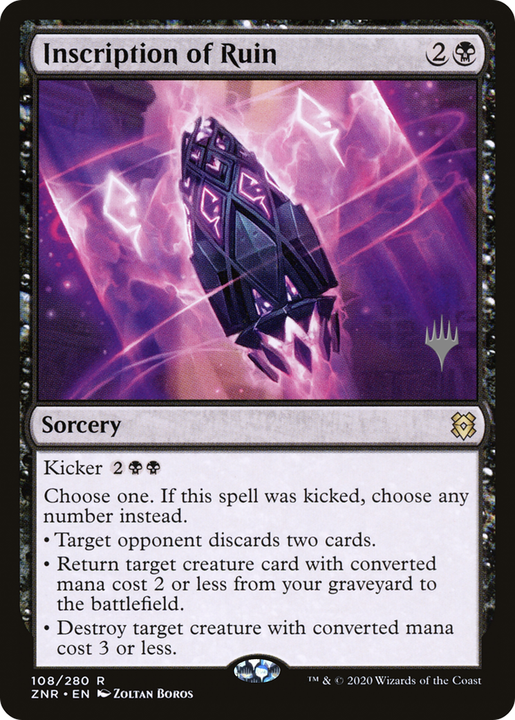 Inscription of Ruin (PZNR-108P) - Zendikar Rising Promos - Premium MTG Single from Wizards of the Coast - Just $0.25! Shop now at Game Crave Tournament Store