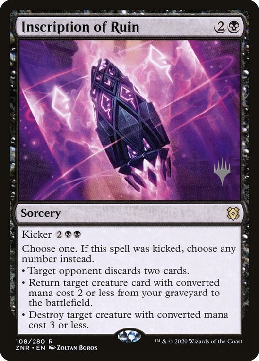 Inscription of Ruin (PZNR-108P) - Zendikar Rising Promos - Premium MTG Single from Wizards of the Coast - Just $0.25! Shop now at Game Crave Tournament Store