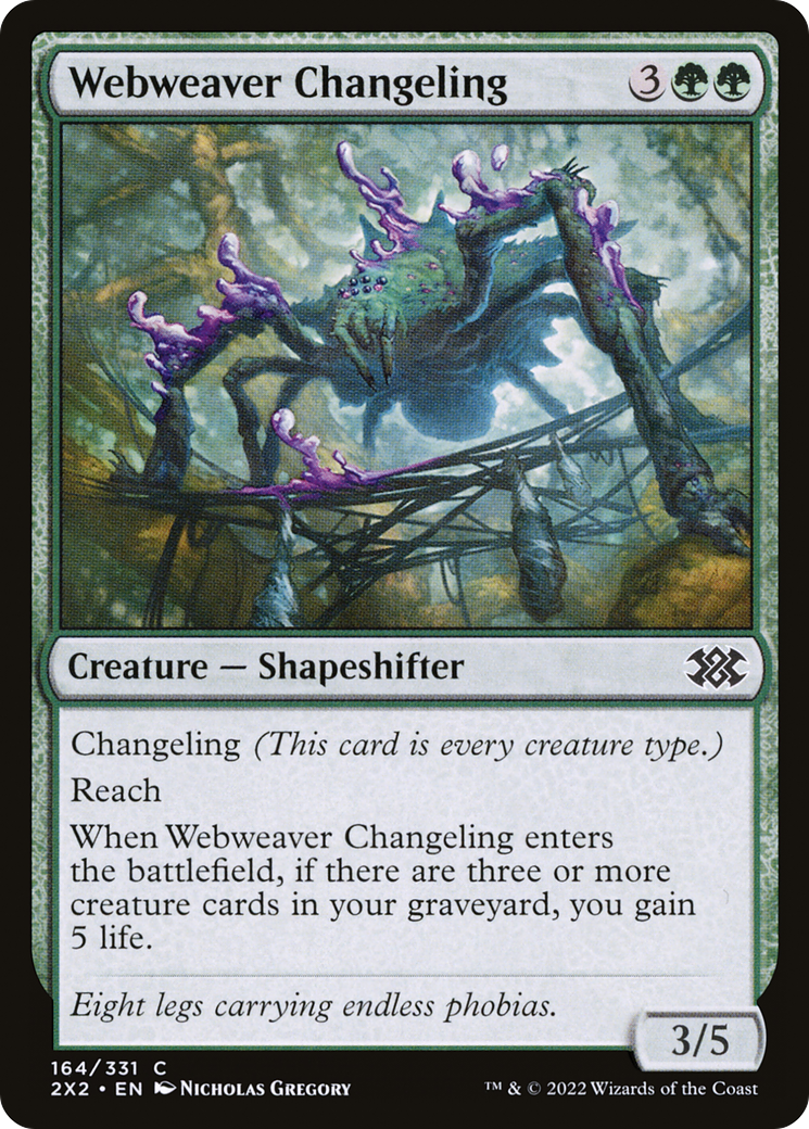 Webweaver Changeling (2X2-164) - Double Masters 2022 - Premium MTG Single from Wizards of the Coast - Just $0.25! Shop now at Game Crave Tournament Store
