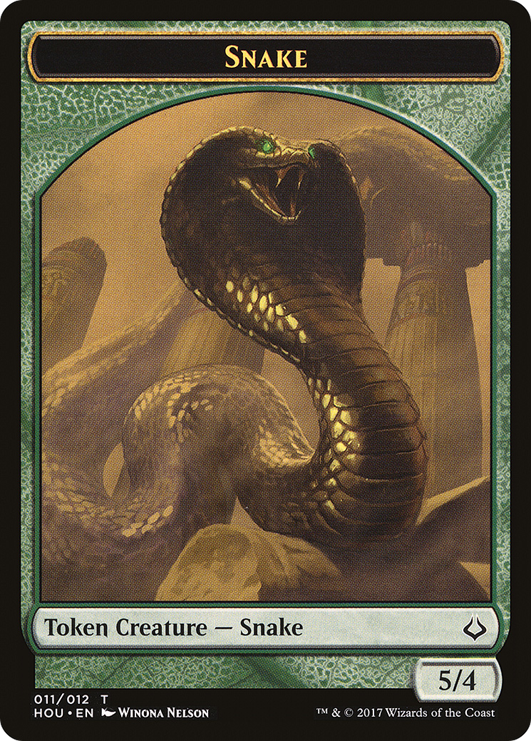 Snake (THOU-011) - Hour of Devastation Tokens - Premium MTG Single from Wizards of the Coast - Just $0.25! Shop now at Game Crave Tournament Store