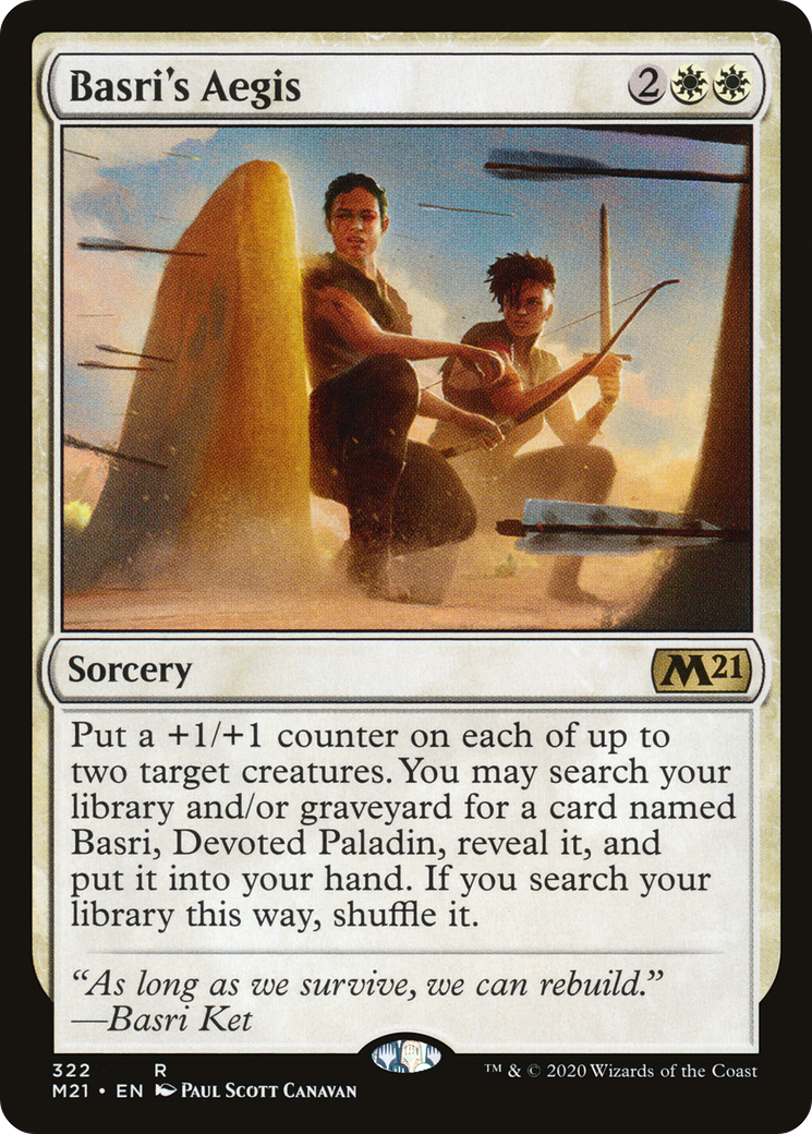 Basri's Aegis (M21-322) - Core Set 2021 - Premium MTG Single from Wizards of the Coast - Just $0.25! Shop now at Game Crave Tournament Store