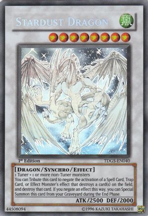 Stardust Dragon (Ghost) (TDGS-EN040) - The Duelist Genesis 1st Edition - Premium Yugioh Single from Konami - Just $1473.36! Shop now at Game Crave Tournament Store