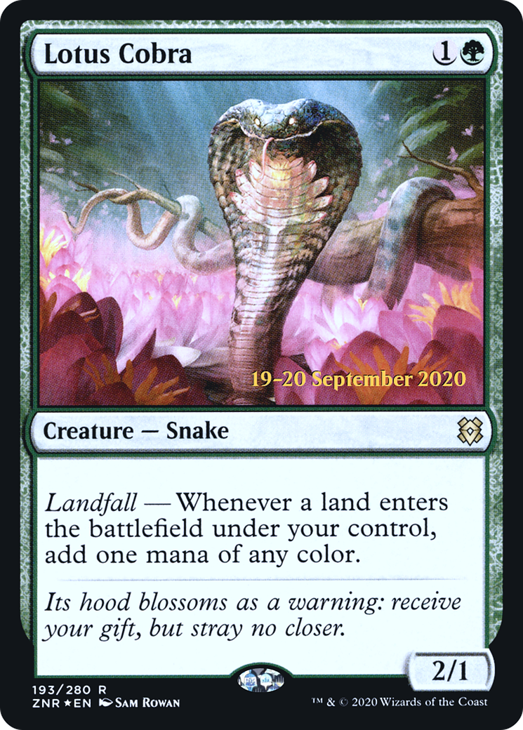 Lotus Cobra (PZNR-193S) - Zendikar Rising Promos Foil - Premium MTG Single from Wizards of the Coast - Just $4.67! Shop now at Game Crave Tournament Store