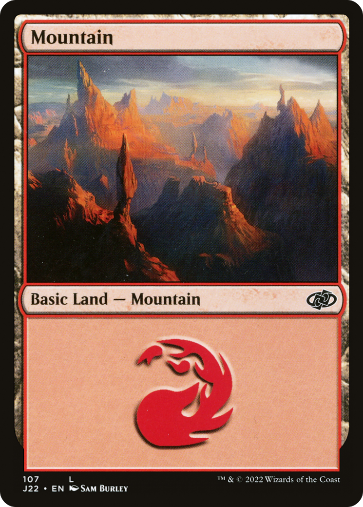Mountain (J22-107) - Jumpstart 2022 - Premium MTG Single from Wizards of the Coast - Just $0.13! Shop now at Game Crave Tournament Store