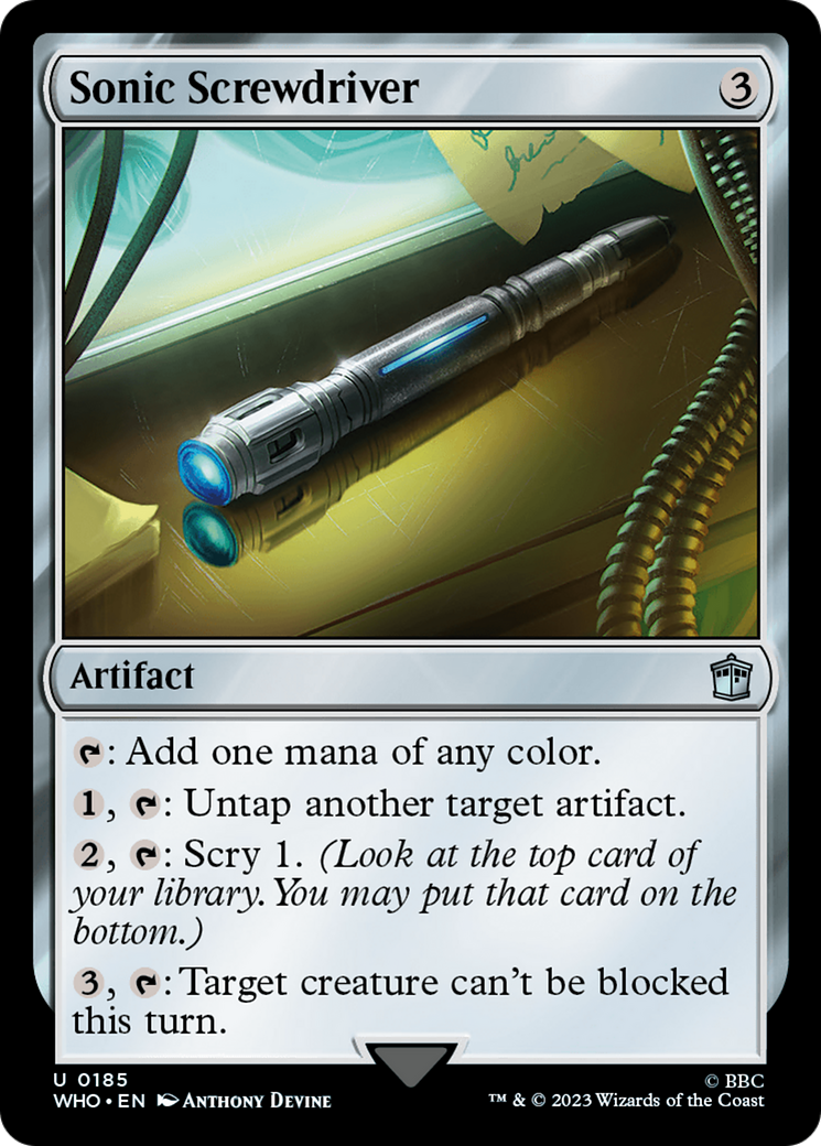 Sonic Screwdriver (WHO-185) - Doctor Who - Premium MTG Single from Wizards of the Coast - Just $0.19! Shop now at Game Crave Tournament Store