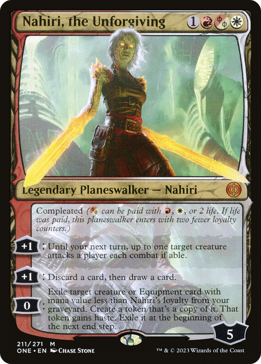 Nahiri, the Unforgiving (ONE-211) - Phyrexia: All Will Be One - Premium MTG Single from Wizards of the Coast - Just $0.08! Shop now at Game Crave Tournament Store