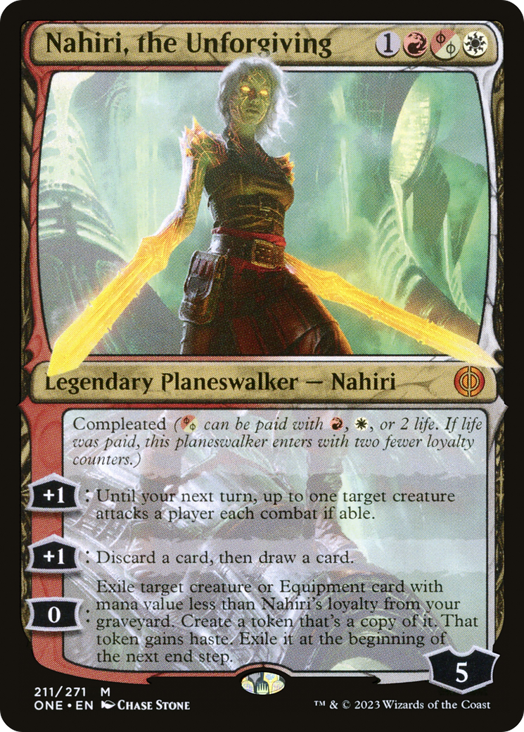 Nahiri, the Unforgiving (ONE-211) - Phyrexia: All Will Be One Foil - Premium MTG Single from Wizards of the Coast - Just $0.34! Shop now at Game Crave Tournament Store