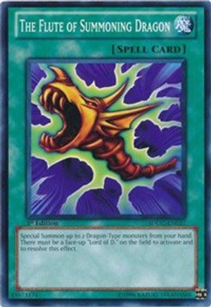 The Flute of Summoning Dragon (SDDC-EN027) - Structure Deck: Dragons Collide Unlimited - Premium Yugioh Single from Konami - Just $0.25! Shop now at Game Crave Tournament Store