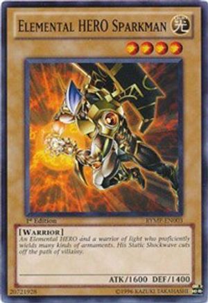Elemental HERO Sparkman (RYMP-EN003) - Ra Yellow Mega Pack 1st Edition - Premium Yugioh Single from Konami - Just $0.49! Shop now at Game Crave Tournament Store