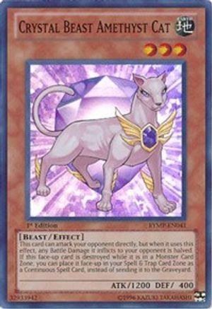Crystal Beast Amethyst Cat (RYMP-EN041) - Ra Yellow Mega Pack 1st Edition - Premium Yugioh Single from Konami - Just $0.32! Shop now at Game Crave Tournament Store