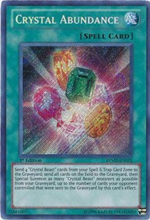 Crystal Abundance (RYMP-EN051) - Ra Yellow Mega Pack Unlimited - Premium Yugioh Single from Konami - Just $0.13! Shop now at Game Crave Tournament Store