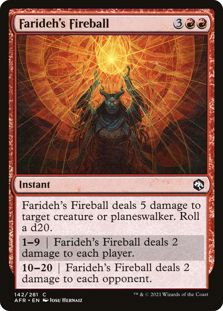 Farideh's Fireball (AFR-142) - Adventures in the Forgotten Realms Foil - Premium MTG Single from Wizards of the Coast - Just $0.08! Shop now at Game Crave Tournament Store