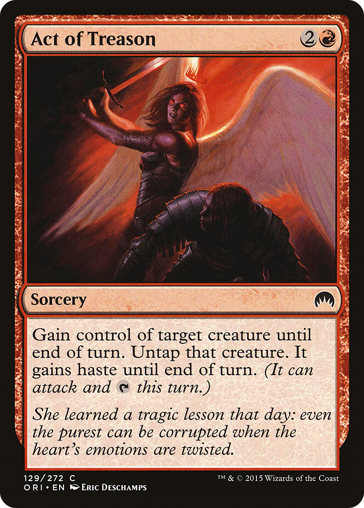 Act of Treason (ORI-129) - Magic Origins - Premium MTG Single from Wizards of the Coast - Just $0.08! Shop now at Game Crave Tournament Store