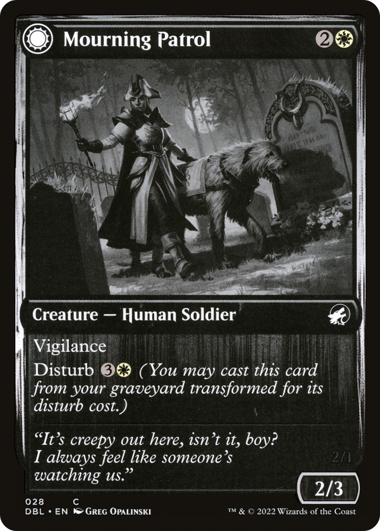 Mourning Patrol // Morning Apparition (DBL-028) - Innistrad: Double Feature: (Double Faced Transform) - Premium MTG Single from Wizards of the Coast - Just $0.08! Shop now at Game Crave Tournament Store