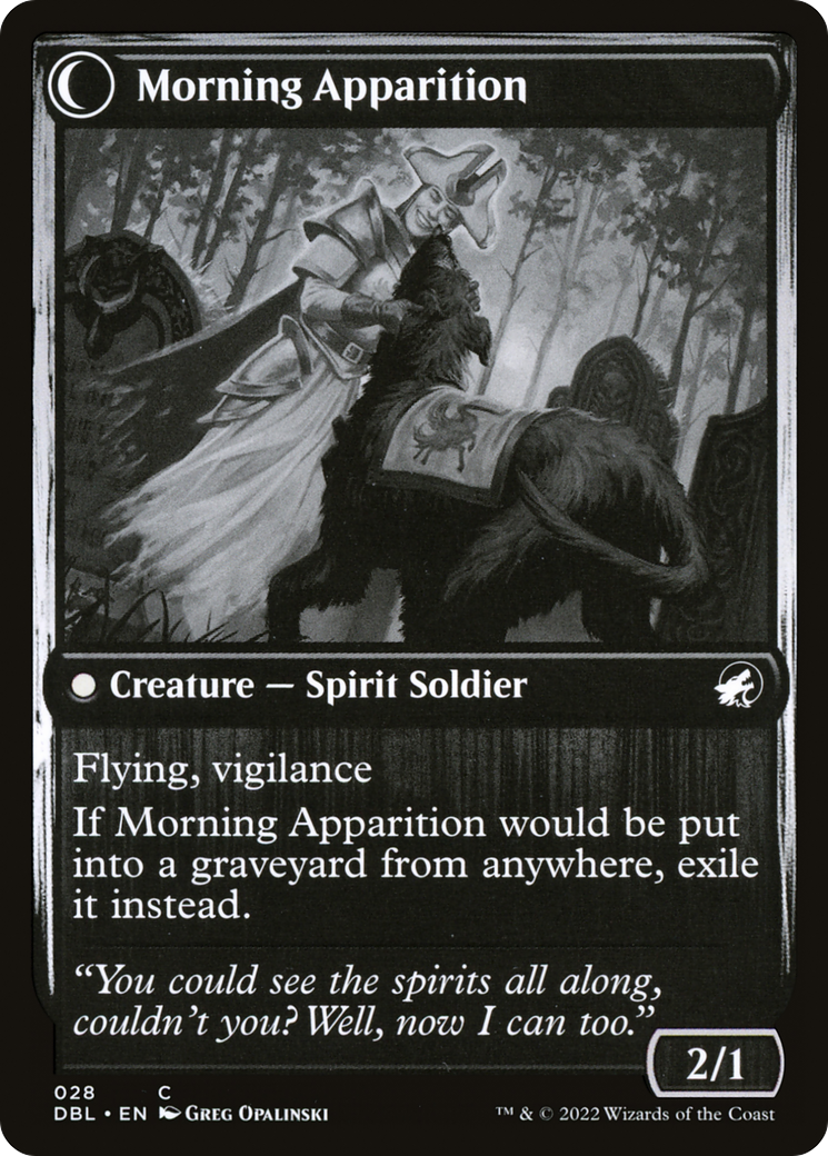 Mourning Patrol // Morning Apparition (DBL-028) - Innistrad: Double Feature: (Double Faced Transform) Foil - Premium MTG Single from Wizards of the Coast - Just $0.08! Shop now at Game Crave Tournament Store