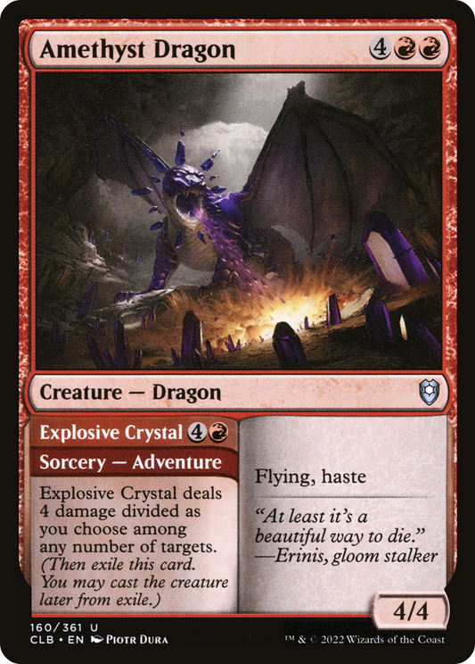 Amethyst Dragon // Explosive Crystal (CLB-160) - Commander Legends: Battle for Baldur's Gate Foil - Premium MTG Single from Wizards of the Coast - Just $0.08! Shop now at Game Crave Tournament Store